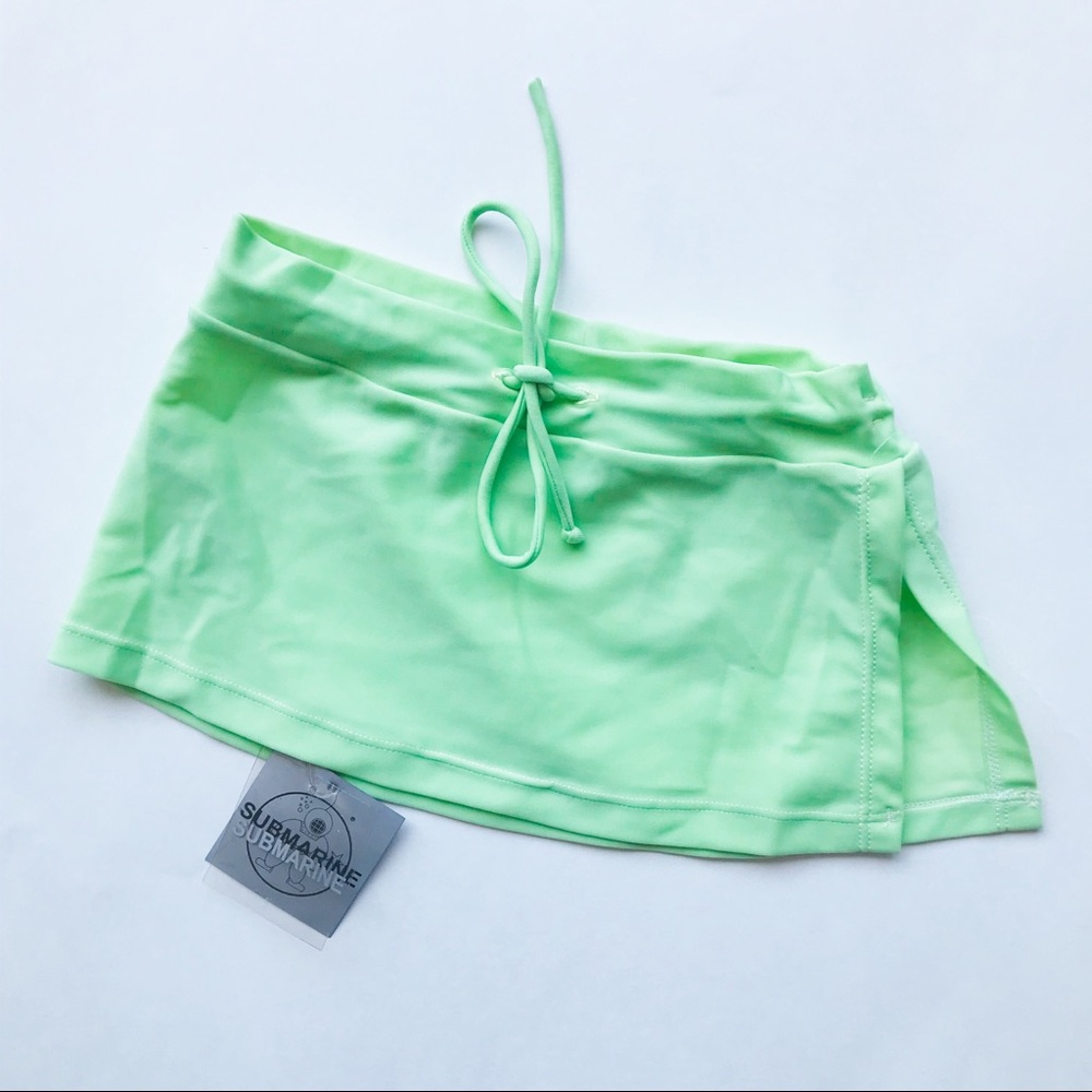 NWT Submarine Pastel Green  Swimsuit Cover Up Lycra Skirt Girls 4 4T NEW Pool